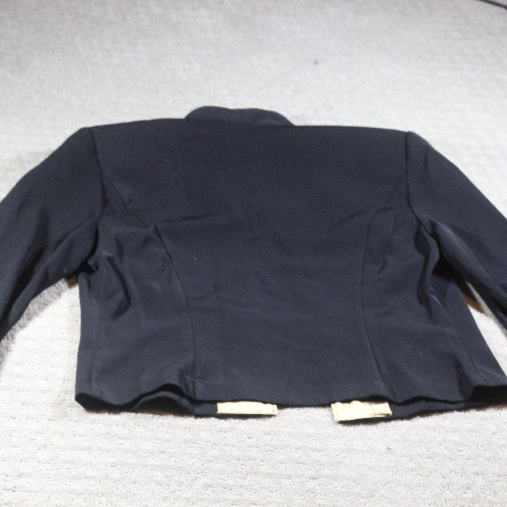Dress Barn Size 12 Black with Yellow Piping Blazer - Picture 4 of 4